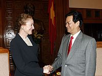 Thủ tướng Nguyễn Tấn Dũng tiếp Giám đốc Cơ quan Phát triển Quốc tế Hoa Kỳ